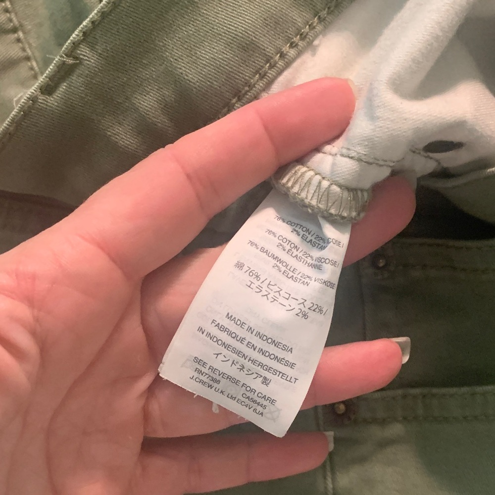 J. Crew Skinny Jeans in Olive Green - Picture 4 of 4